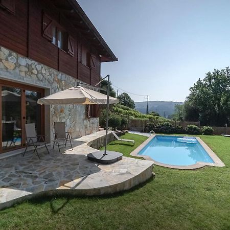 Willa Casa De Madera Con Piscina Privada Pontevedra Zewnętrze zdjęcie